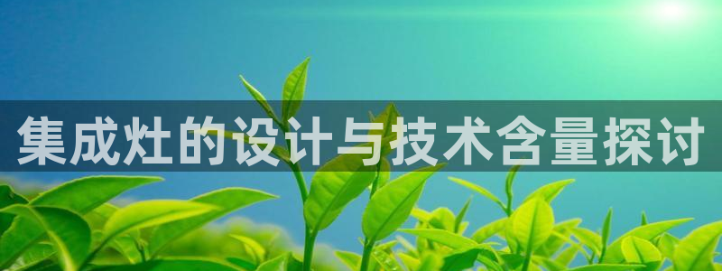 集成灶的设计与技术含量探讨