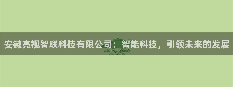 安徽亮视智联科技有限公司：智能科技，引领未来的发展
